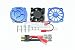 Traxxas Unlimited Desert Racer 4X4 (#85076-4) Upgrade Parts Aluminium Motor Heatsink With Cooling Fan - 1 Set Blue