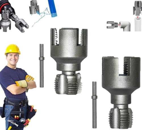 Integrated Internal & External Pipe Threading Tool, PVC Pipe Thread Cutting Tool, 1/2