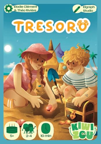 Blackrock Games Tresoro – Jeu de société d’Observation et de stratégie - idéal en Famille avec Enfants – 2‑4 Joueurs – dès 6 Ans – Parties Rapides – par Kiwizou