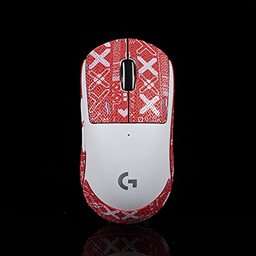 Image of Printsteam Anti Slip Tape for Logitech G Pro X Superlight 1 & 2 X2 Superstrike Leather Pre-Cut Tape - Absorbs Sweat & Easy Installation - Red 0.5 mm