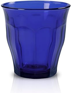 Duralex Picardie Panaché 1027FB06A111 Tumbler, Water Glass, Juice Glass, 250 ml, Glass, Blue, Pack of 6, 8.75oz (1027FB06/6)