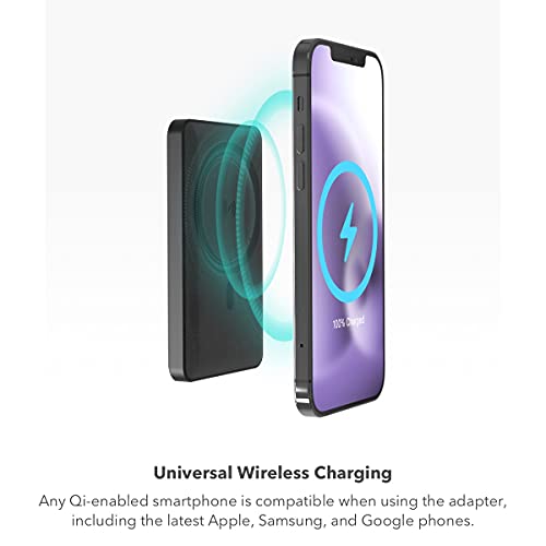 Mophie Snap+ Juice Pack Mini - Wireless Portable Magnetic Charger With 5000 Mah Internal Battery, Compatible With Magsafe & Qi-Enabled Smartphones, Works With Apple, Samsung, And Google Phones, Black #TOP7