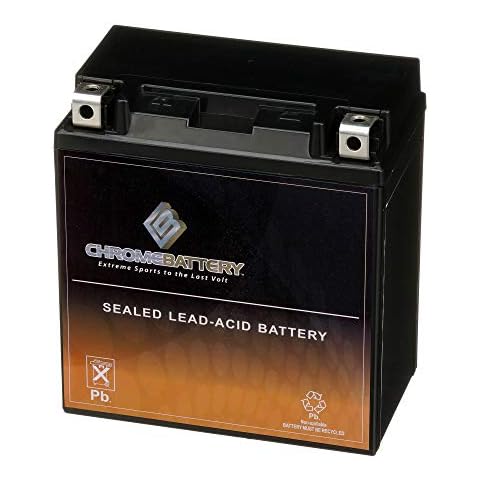 Chrome Battery YTX20CH-BS Maintenance Free Replacement Battery for ATV, Motorcycle, Scooter, and Snowmobile: 12 Volts, 1.8 Amps, 18Ah, Nut and Bolt (T3) Terminal Cover