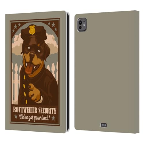 Housse iPad Pro 11 M4 2024 protection cuir portefeuille Lantern Press chien