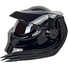Motorcycle Full Face Helmet Front Flip Visor Helmet with Braids and Warning Lights for Men Women Offroad Cruiser Chopper DOT/ECE Approved Personalized Motorcycle Helmet