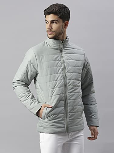 Image of Dennis Lingo Men's Solid Long-Sleeve Regular Fit Puffer Jacket - Waterproof, Lightweight, Casual Winterwear for Men