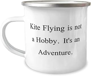 Epic Kite Flying Gifts, Kite Flying is not a Hobby. It's an Adventure, Kite Flying 12oz Camper Mug From Friends, Funny kite flying gifts, Funny kite gifts, Kite gifts