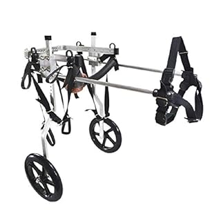 Sedia per Cani Regolabile,Carrozzina per Cani di Taglia Grande, con disabilità per Riabilitazione delle Zampe Posteriori, Peso approssimativo 15-60 kg