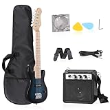 Epetlover 30 Inch Kids Electric Guitar, Complete Beginner Kits with 5W Amplifier, Picks, Gig Bag, Strap, Cable & Accessory Kit for Kids/Girls/Boys/Starters, Blue
