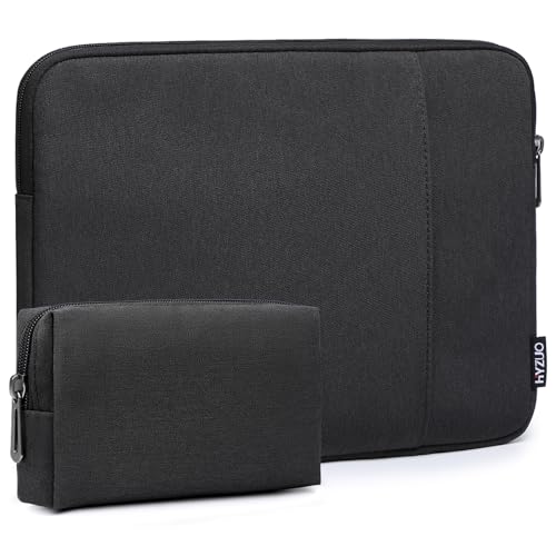 HYZUO 13 Zoll Laptop Hülle Tasche Laptophülle Kompatibel MacBook Air 13 M4/M3/M2/M1 2025-2018, MacBook Pro 13 M2/M1 2025-2016, iPad Pro/Air 13, XPS 13, Surface Pro, 12'-13' Tablet, Schwarz