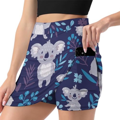 Jupe short de golf imprimé koala pour vos parcours d'été et sessions de course à pied