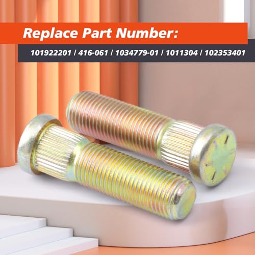 Image of 101922201 4Pcs Lug Stud Bolts Replacement for Club Car for DS Gas Electric 1982-up Replace 416-061 1034779-01 1011304 102353401