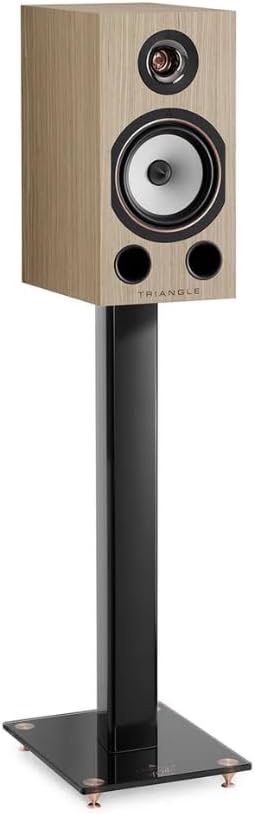 triangle Audio Comète 40th Anniversary Bookshelf Speakers Pair, Rose Gold Magnesium Dome Tweeter, Cellulose Paper Woofer, Expansive Soundstage, Exceptional Bass Delivery - (Sycamore)
