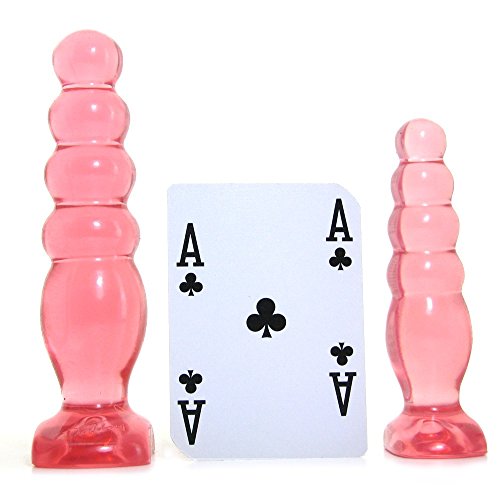 Doc Johnson Crystal Jellies - Anal Delight Trainer Kit - Small-Large - Suction Cup Base - Pink #TOP2