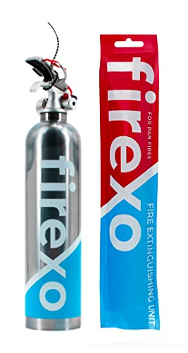 Firexo Estintore (500 ml) e bustina Pan Fire - Fire Extinguisher Per Casa, Auto, Cucina, Camper, Lavoro, Ristorante, Barca, Camino - Estintore a Polvere per Tutte Le Classi Di Fuoco