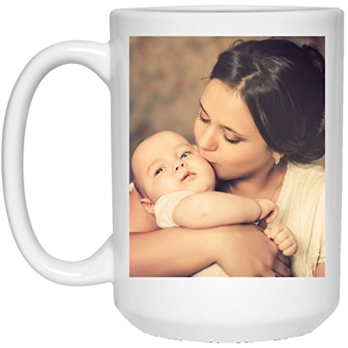 Personalized Coffee Mug For Father Day - Add Your Photo/Logo To Customized Travel, Beer Mug - Unique Custom Gift (White, 15 Oz) #TOP2