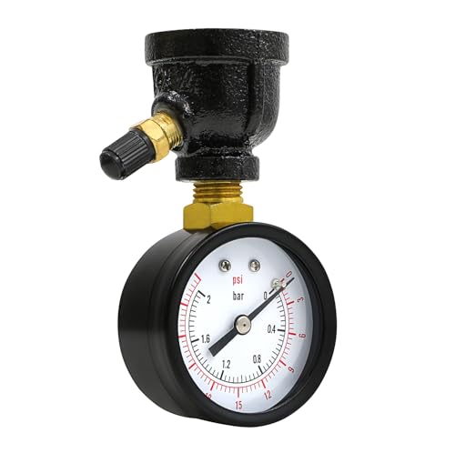 Manomètre gaz 3/4 FIP avec réducteur en cloche et cadran clair