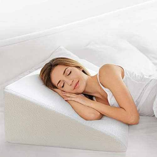 Almohada ortopédica de espuma viscoelástica para cabecero de cama para adultos, reduce el dolor de espalda, ronquidos y problemas respiratorios, ideal para reflujo ácido, ERGE, dormir, lectura,