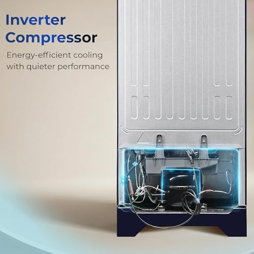 Image of Haier 190L 5 Star Direct Cool Single Door Refrigerator | Inverter Compressor | Fast Ice Making in Just 60 minutes | Large Veg Box| Easy Clean Back (2026, HED-205MFBA-P, Marine Peony, Base Stand)