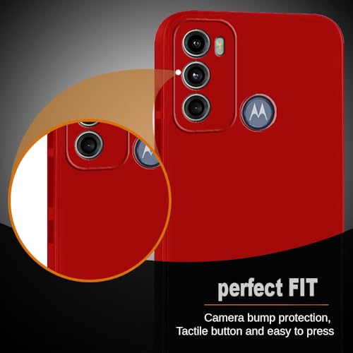 Image of Back Cover for Motorola Moto G40 Fusion 4G / G60 4G | Full Camera Protection | Premium Liquid Silicon Case | Flexible Bumper Case for Motorola Moto G40 Fusion 4G / G60 4G (Red)
