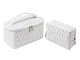 HOYOFO 2 Pcs Makeup Bags Cosmetic Bag Set for Women Toiletry Storage Organizer Arrow Print Travel Ma