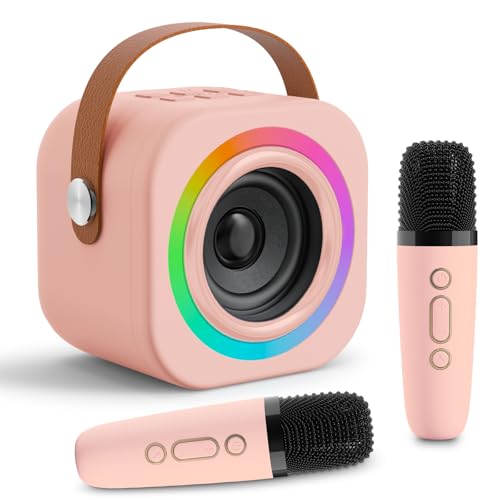 Mini Karaoke Machine for Kids with 2 Wireless Mics,TOP Singing