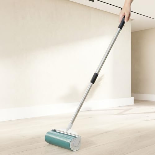 Image of Lifelong Premium Large Adhesive Roller for Hair and Dust Removal | 19cm Wide Washable Sticky Roller with 105cm Iron Handle | High Glue Thickness for Efficient Cleaning on Floors, Carpets & More