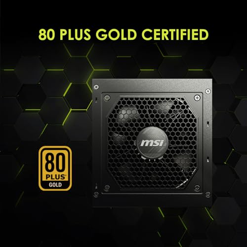 Image of MSI MAG A650GL, Fully Modular Compact Gaming 650W Power Supply, 80+ Gold, ATX PSU, 10 Year Warranty