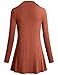 Miusey Pregnancy Shirts, Womens Long Sleeve Cowl Neck Vintage Casual Blouse Tunic Top Shirts Plus Size Maternity Tops Rust Large