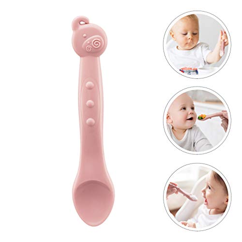 STOBOK Colheres Macias de Silicone para Bebê Colheres de Alimentação Quentes E Seguras para Alimenta