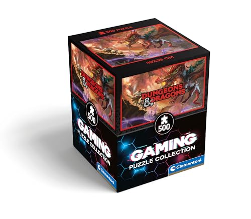 Clementoni Puzzle Cube Dungeon&Dragons 500 Pièces Puzzle pour Adultes 14 Fabriqué en Italie 35561