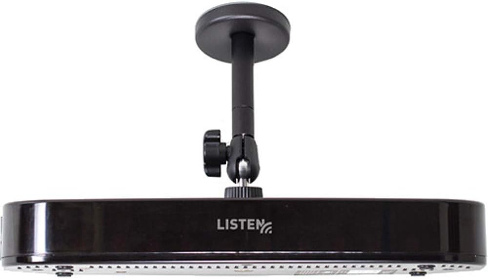 Listen Technologies LT-84-01 ListenIR 2-Channel Transmitter/Radiator Combo, Black with White Silk Screening, Coverage Up to 2787 Square Meters (30000 Square Feet), Multiple Input