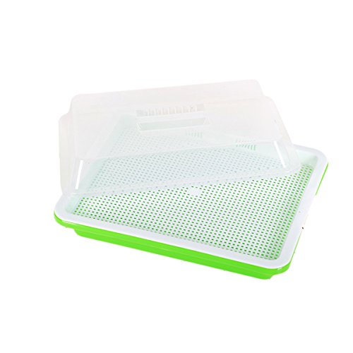 OUNONA Seed Sprouter Tray BPA Free PP Soil-Free Wheatgrass Grower With Lids