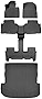 SMARTLINER Custom Fit Floor Mats 2 Rows and Cargo Liner Trunk Set Black Compatible with 2020-2023 Hyundai Palisade w/ Bucket Seats
