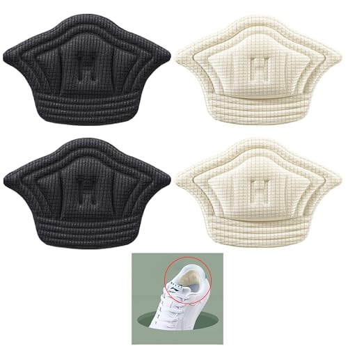 iLamvie Almohadillas para Talón 2 Pares,agarres para zapatos demasiado grandes,Plantillas Autoadhesivas de Zapato,para Zapatos Demasiado Grandes y Sueltos