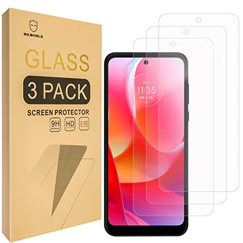 Mr.Shield [3-Pack] Designed For Motorola Moto G Power (2022)[Upgrade Maximum Cover Screen Version] [Tempered Glass] [Japan Glass with 9H Hardness] Screen Protector with Lifetime Replacement