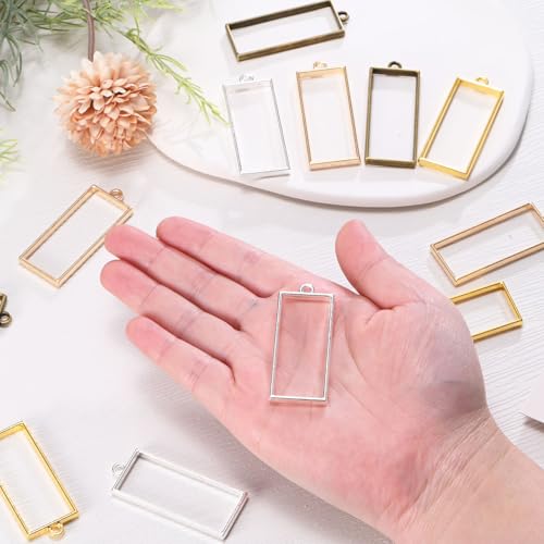 Pendentifs rectangulaires ouverts pour fabriquer vos boucles d'oreilles résine