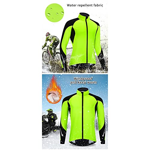 XuuSHA Roupa de segurança de alta visibilidade térmica fleece ciclismo roupa de bicicleta roupa de s