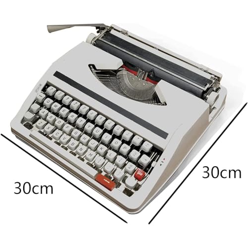 Machine à écrire De Luxe blanche, traitement de texte classique et durable - 5