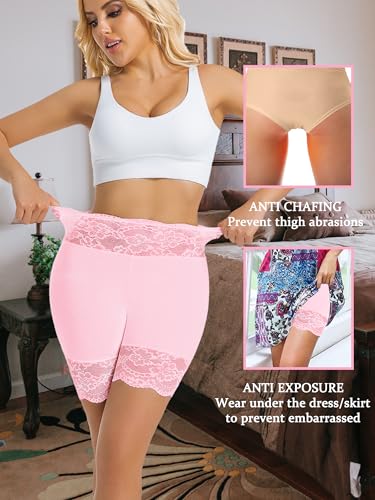 Image of Hibluco Slip Shorts For Under Dresses Anti Chafing Boyshort Women Underwear