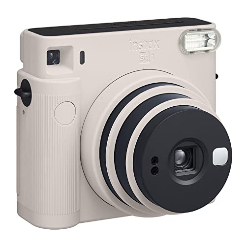 Image of Fujifilm Instax Square SQ1 Instant Camera Bundle with Fujifilm Instax Square Film Twin Pack (20 Exposures, Classic White) and Case (Chalk White) (3 Items)