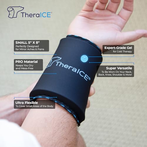 Image of TheraICE PROpack Ice Pack for Injuries, Reusable Soft Multipurpose Cold Gel Ice Pack for Muscular Back Pain, Shoulder, Hip, Knee - Flexible Cold Compress Wrap for Minor Aches & Pains - 5 x 8