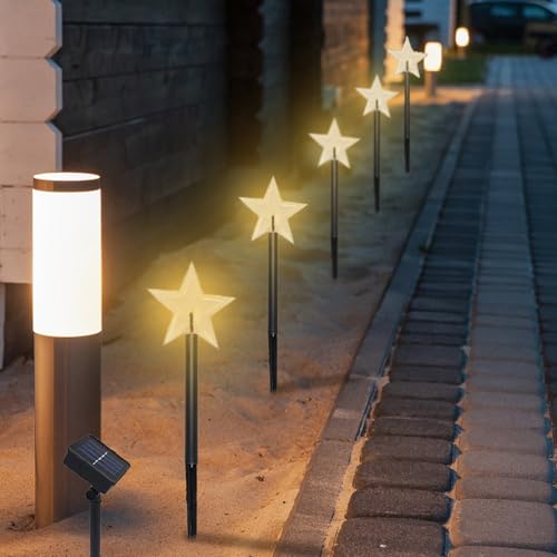 FUFRE Weihnachtsdeko Aussen Solar, 5 in 1 Weihnachtsbeleuchtung Außen...