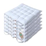 galette chaise ronde blanc Confort optimal : Galette de chaise 40x40 cm épaisse et moelleuse, rembourrage en polyester et tissu 100 % coton ultra confortable pour une assise agréable au quotidien.