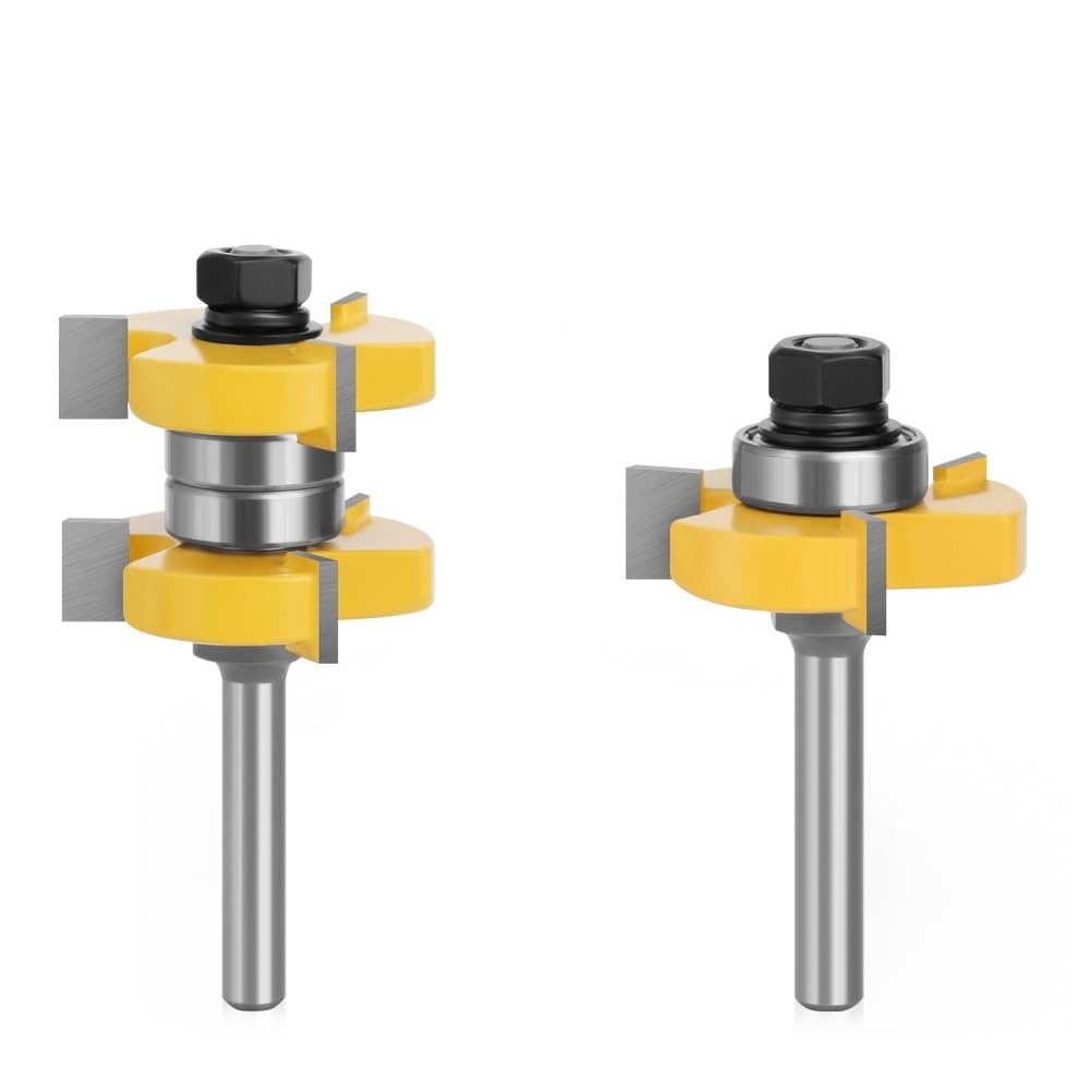 2er-Set 8-mm-Schaft Nut- Und Federfräser-Set Stock 1-1/2 Zapfenfräser