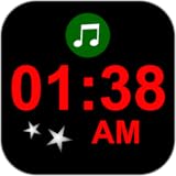 Sanfte Nachtuhr - Uhrzeit und natürliche Töne