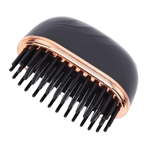 BRRNOO Cordless Hair Straightener Brush PTC Fast Heating Mini Hot Brush USB Rechargeable Portable Hair Straightening Comb for All Types Travel Friendly (Black)
