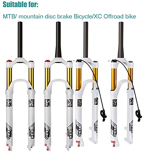 Lyycx Bicycle Mtb Suspension Forks, Rebound Adjust 1-1/8'' Straight/Tapered Tube Qr 9Mm Ultralight Magnesium Alloy Manual/Remote Lockout Travel 140Mm Mountain Bike Front Forks, 29 Inches #TOP7