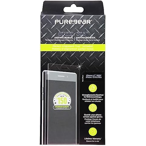 PureGear Steel 360 Screen Protector for iPhone 14 Plus & 13 Pro Max Cover