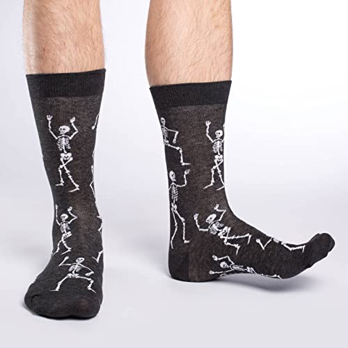 Good Luck Sock Men's Dancing Halloween Skeleton Socks, Big & Tall, Shoe Size 13-17